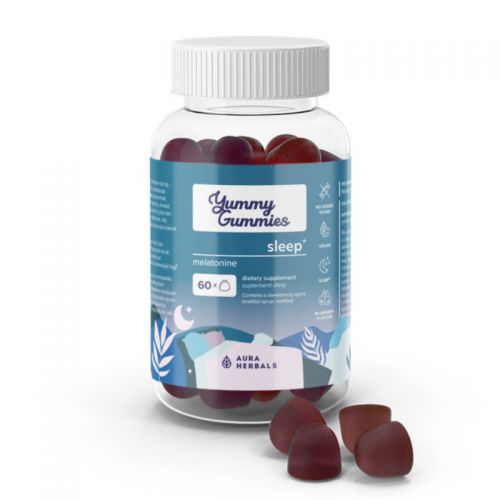 Aura Herbals Yummy Gummies melatonina żelki 60 szt Aura Herbals Yummy Gummies melatonina żelki 60 szt